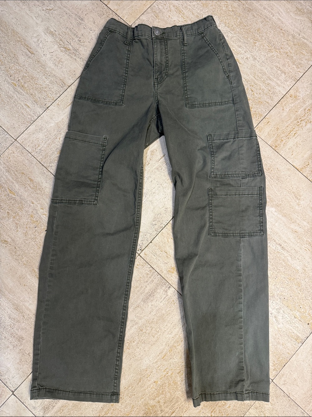 No Boundaries Olive Green Wide Leg Utility Pants